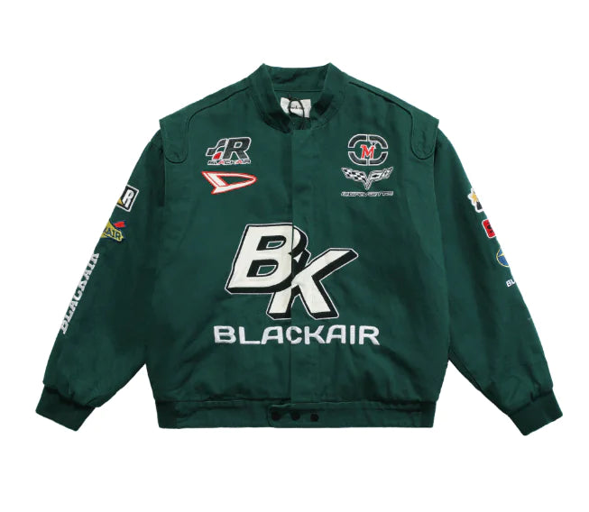 Unisex Loose Jacket with Racing Suit Design