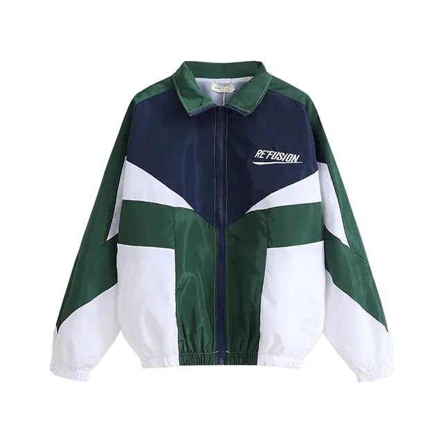 Men's Patchwork Embroidery Bomber Varsity Jacket