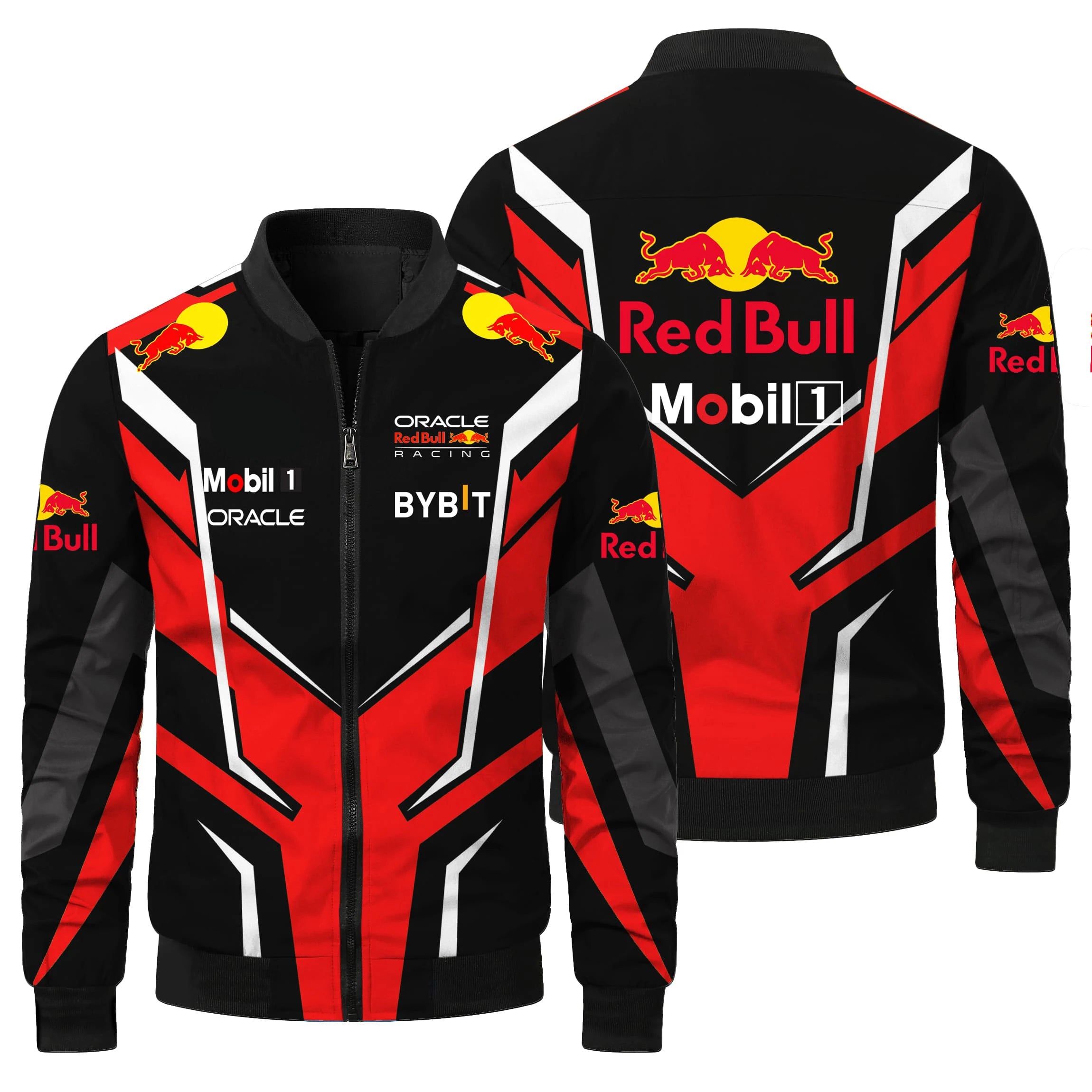 2025 Hot Selling Red Bull Racing Jacket, Casual and Fashionable Outdoor Cycling Windproof Men's Jacket, Red Bull Racing Suit