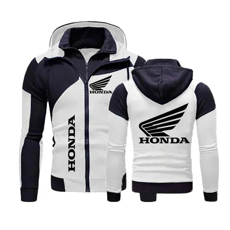 Honda Logo Men's Motorcycle Jacket Customized Racing Motorcycle Rider Jacket Oversized Double Zipper Windbreaker Men's Clothing