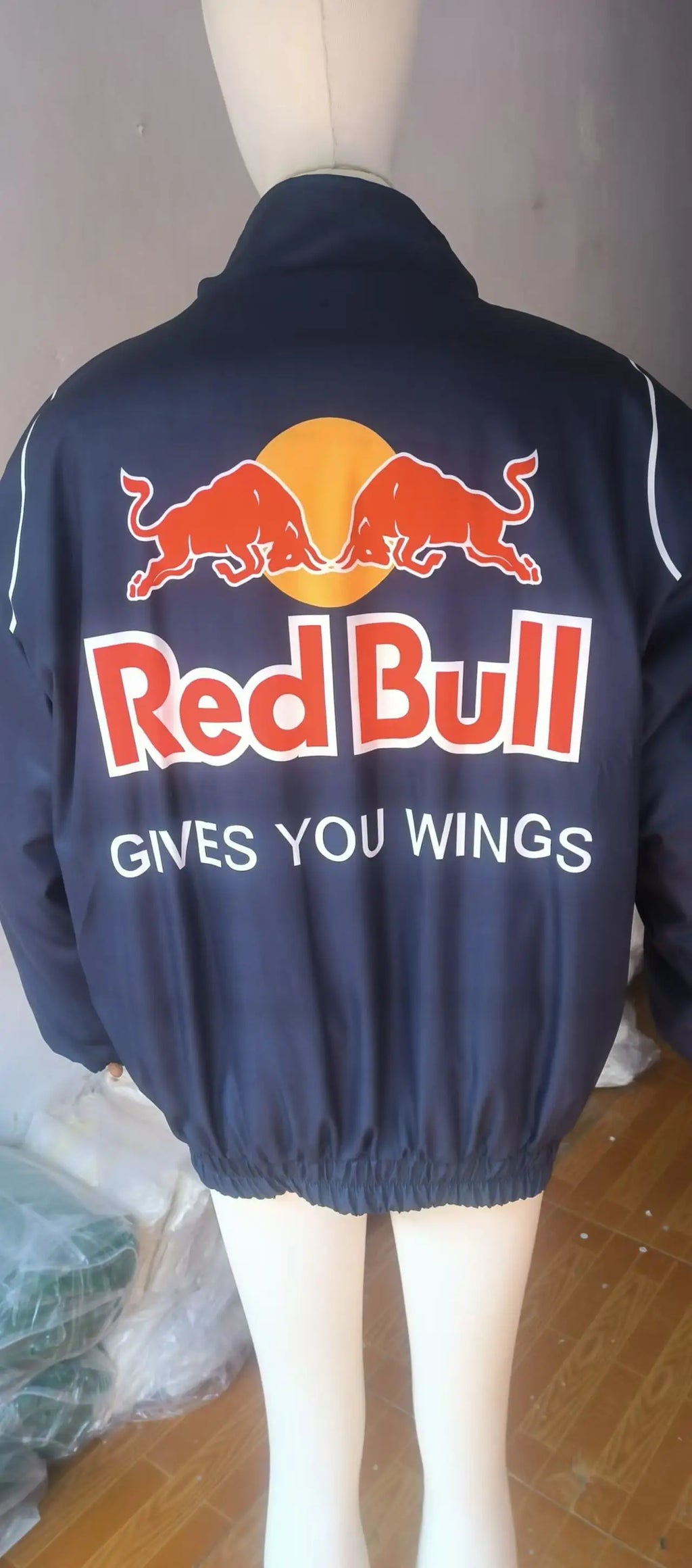 Red Bull Racing F1 Motorcycle Spring and Autumn Thin Jacket Sports Style Black Printed Casual Loose Long Sleeve