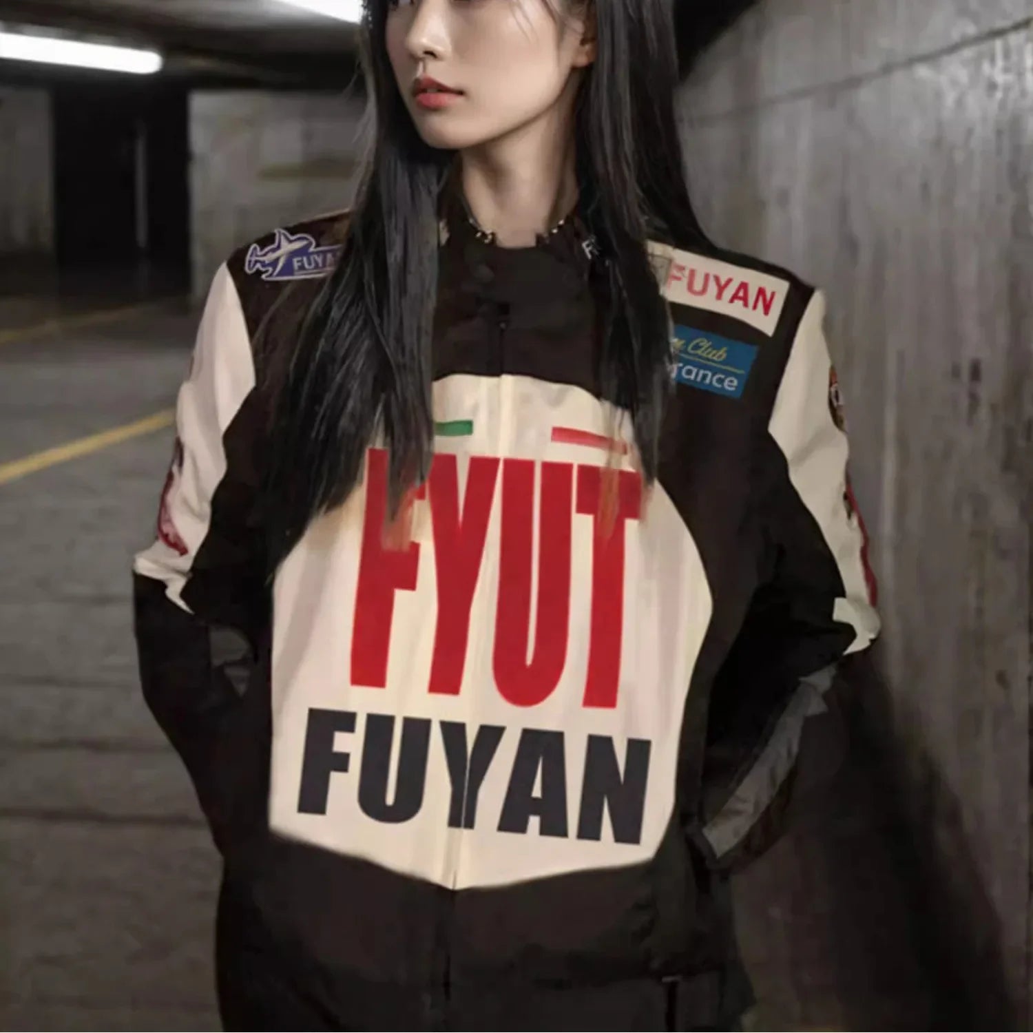 Women's Racing Motorcycle Jacket Long Sleeve Retro American Design Sense Biker Coat Autumn New Style Unique Knight Coat